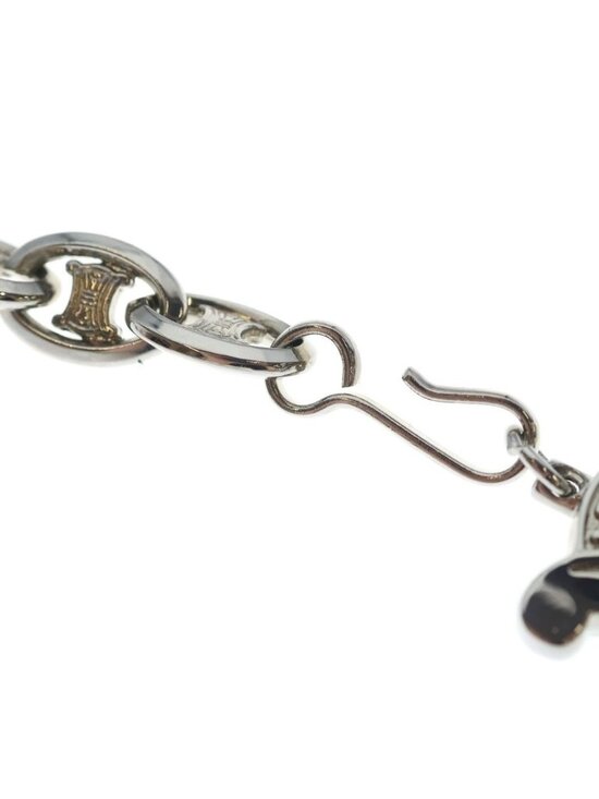 Celine Triomphe Chain Belt Silver
